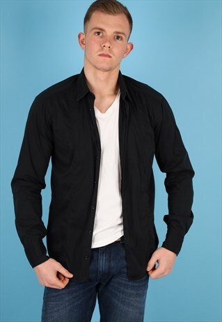 VINTAGE BOSS BLACK SHIRT NS198