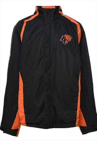 VINTAGE REEBOK CFL BLACK & ORANGE CONTRAST SPORTS JACKET - L