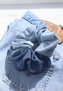 Handmade vintage Levi 501 Denim jeans Scrunchie 