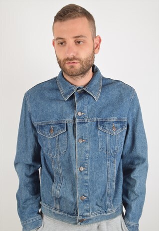 VINTAGE BENETTON DENIM JACKET MADE IN ITALY (1209)