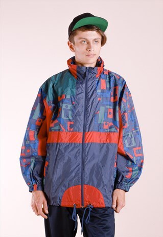 OLD SCHOOL NYLON WINDBREAKER, RAIN JACKET