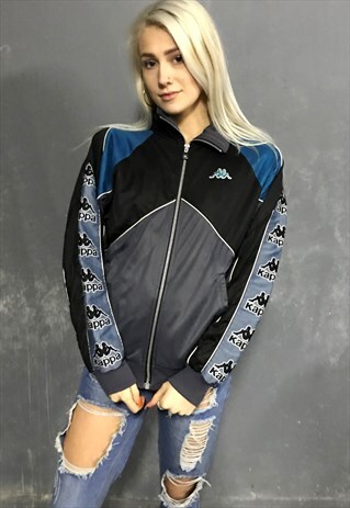 VINTAGE KAPPA TRACK JACKET SPORTSWEAR M 10 12 90S RETRO