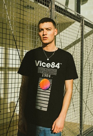VICE 84 'ON TAPE' BLACK TEE