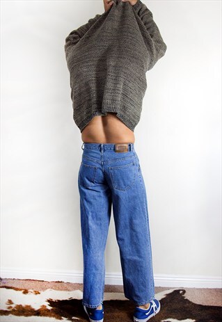90S SKATER HIGH RISE STONEWASH BLUE CROPPED WIDE LEG JEANS
