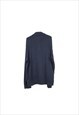 VINTAGE RALPH LAUREN 1/4 ZIP JUMPER IN BLUE L