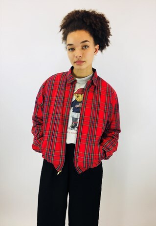VINTAGE RALPH LAUREN TARTAN HARRINGTON JACKET
