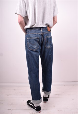 LEVI'S 501 MENS VINTAGE JEANS W32 L32 BLUE 90'S