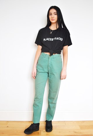 RARE MOSCHINO GREEN MOM JEANS