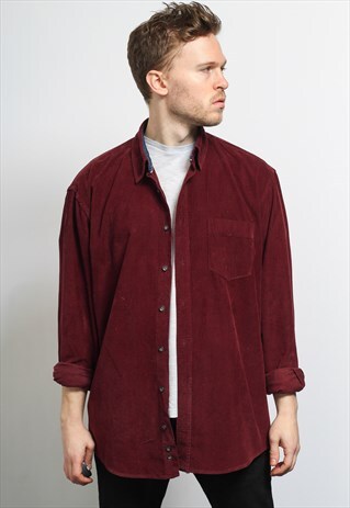 VINTAG CORDUROY CORD SHIRT RED