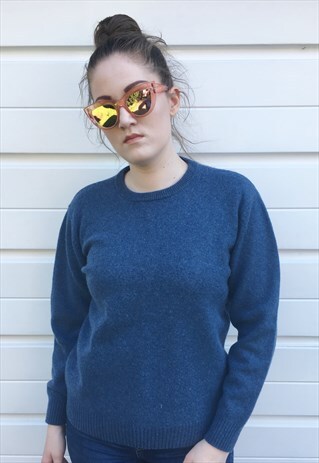 WOMENS JOHN PARTRIDGE JUMPER BLUE LONG SLEEVE SWEATER TOP