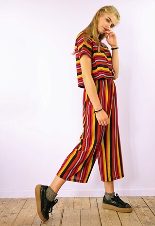 SWEET STRIPED CROP PANTS & BOX TOP CO-ORDINATES