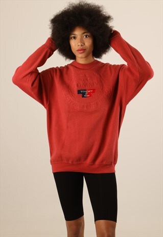 VINTAGE TOMMY HILFIGER EMBROIDERED LOGO SWEATSHIRT