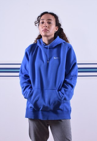 BLUE NIKE EMBROIDERED HOODIE