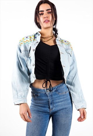 VINTAGE EMBROIDERED DENIM JACKET J3390