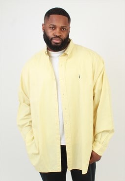 Men's Vintage Polo Ralph Lauren Yellow Blake Cotton Shirt