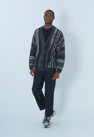 VINTAGE DHAGA KNITTED CARDIGAN