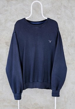 Gant Navy Blue Sweatshirt Pullover Men's XL