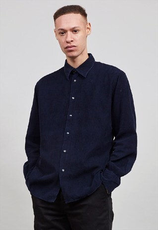 VINTAGE 90'S NAVY BLUE CORDUROY SHIRT