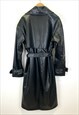 KZELL PU TRENCH COAT WITH BELT IN BLACK