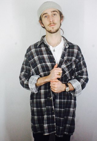 VINTAGE CHECK FLANNEL SHIRT