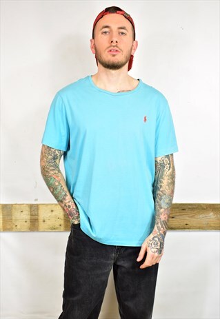 POLO RALPH LAUREN AQUA BLUE CLASSIC T SHIRT
