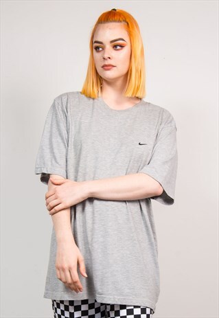 VINTAGE 90'S GREY OVERSIZE BASIC NIKE T-SHIRT