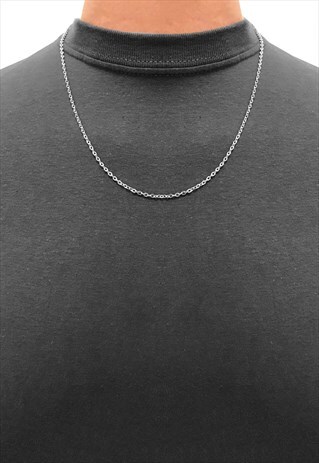 ESSENTIAL 24" SLIM NECKLACE CHAIN - SILVER