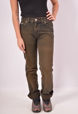 VINTAGE CALVIN KLEIN BOOT CUT JEANS KHAKI