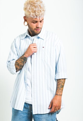 VINTAGE 80S TOMMY HILFIGER CLASSIC SHIRT / S6297