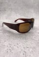 CHANEL SUNGLASSES AUTHENTIC BURGUNDY BROWN CRYSTAL DIAMANTE 