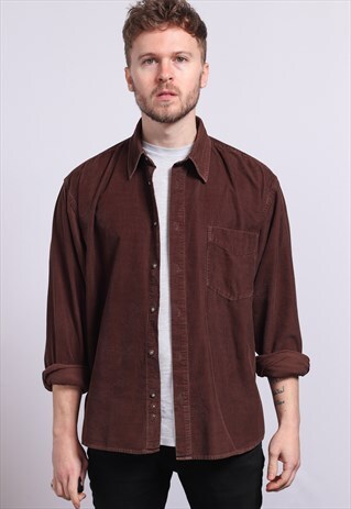 VINTAGE CORDUROY SHIRT BROWN