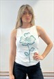 Y2K FLOWER TOP -S/M