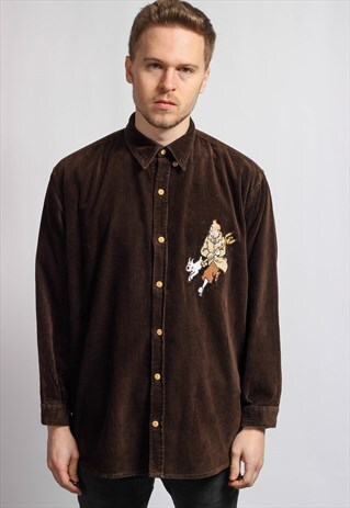 VINTAGE CORDUROY TINTIN SHIRT