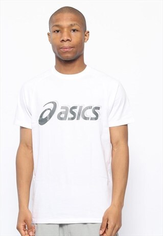 VINTAGE ASICS BIG LOGO T-SHIRT WHITE