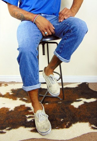 90S CLASSIC HIGH RISE CROPPED FADED BLUE DENIM JEANS 31