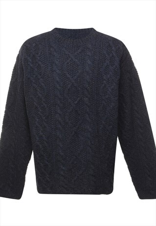 VINTAGE CABLE KNIT JUMPER - L