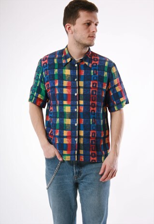90S VINTAGE CITYLIFE RAINBOW COLORS OLDSCHOOL SHIRT 13789