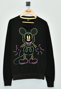 Vintage Mickey Mouse Disney Sweatshirt Black Large