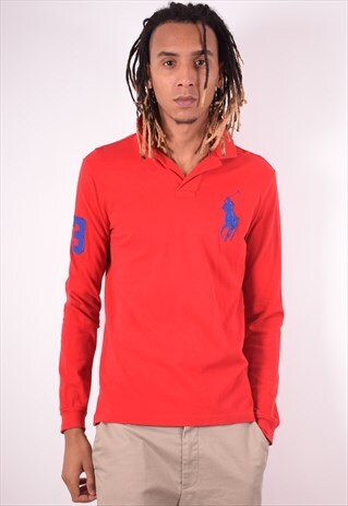 POLO RALPH LAUREN MENS VINTAGE POLO SHIRT MEDIUM 90S