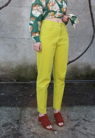 MARC CAIN 90S LIME TROUSERS