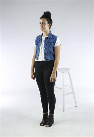 SLEEVELESS JEANS JACKET / SLEEVELESS BOXY VEST