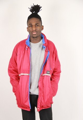 VINTAGE KWAY STYLE RED JACKET