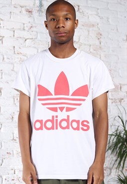 Vintage Adidas Big Print Logo T-Shirt White