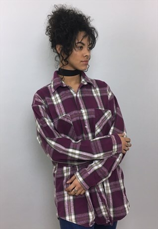 VINTAGE 90S CHECK FLANNEL SHIRT
