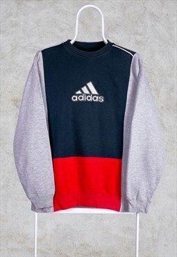 Vintage Reworked Adidas Sweatshirt Spell Out Medium