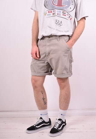 CARHARTT MENS VINTAGE SHORTS W36 GREY 90S