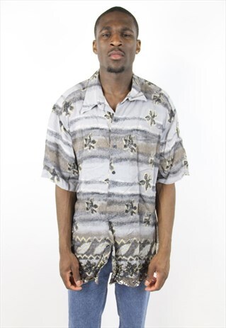 VINTAGE ABSTRACT 90'S PATTERNED SHIRT