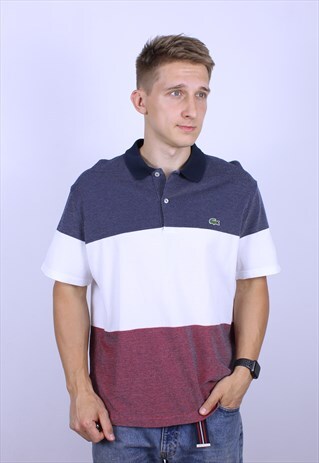 VINTAGE POLO LACOSTE MENS LOGO T-SHIRT TOP