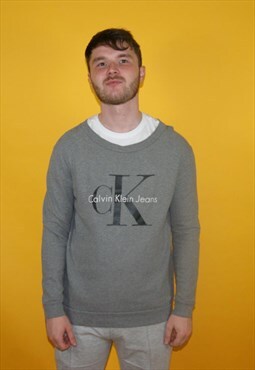 Vintage Y2K Calvin Klein Jeans Centre Logo Jumper Sweatshirt