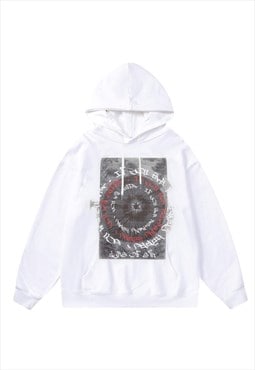 Pentagram hoodie Gothic pullover geometric top punk jumper